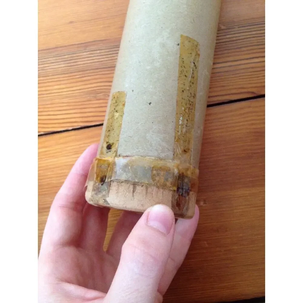 Vintage 1953 Mid Century German Germany Deutsche Post Cardboard Mailing Tube